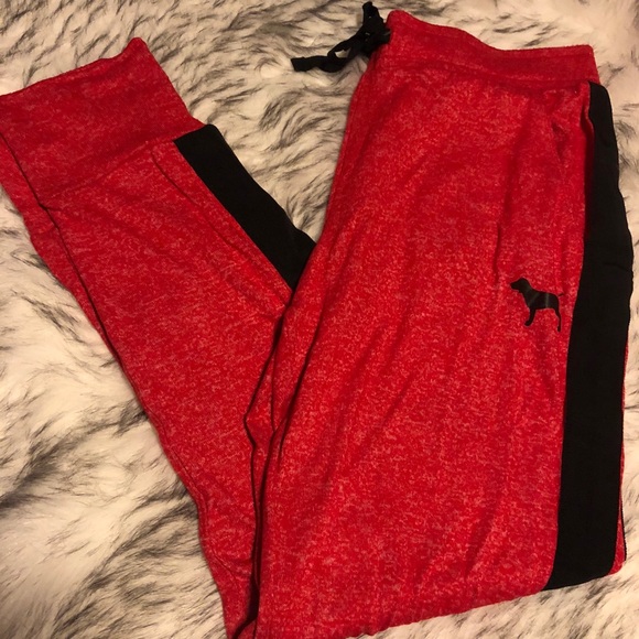 PINK Victoria's Secret Pants - ❌SOLD❌VS PINK cozy red skinny Jogger Sweatpants